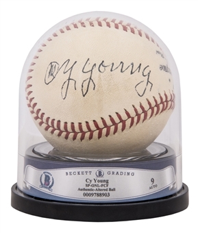 1946 Cy Young Single Signed Official National League Ford C. Frick  Baseball (JSA & Beckett MINT 9)